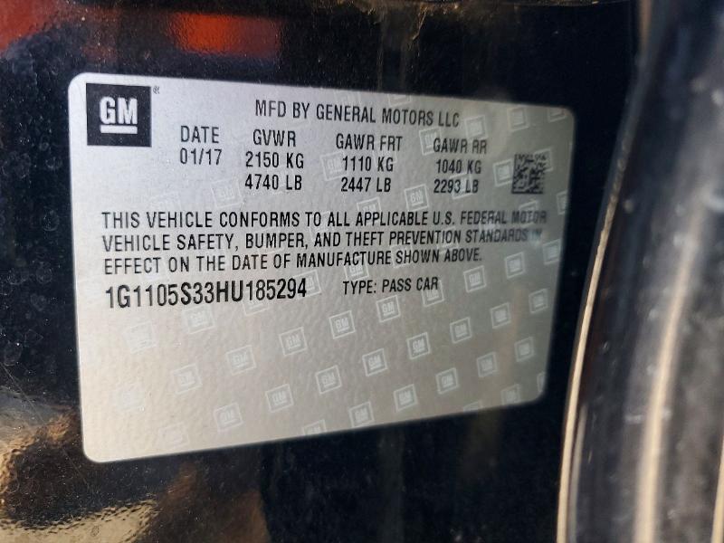 Продаж на аукціоні авто 2017 Chevrolet Impala, vin: 1G1105S33HU185294, номер лоту: 51828856