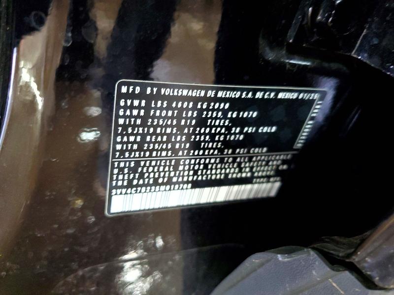 51163386 :رقم المزاد ، 3VV4C7B23SM019708 vin ، 2025 Volkswagen Taos مزاد بيع