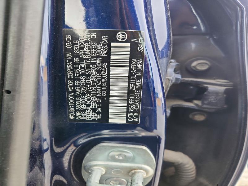Aukcja sprzedaży 2008 Scion Xd, vin: JTKKU10478J025546, numer aukcji: 52008916