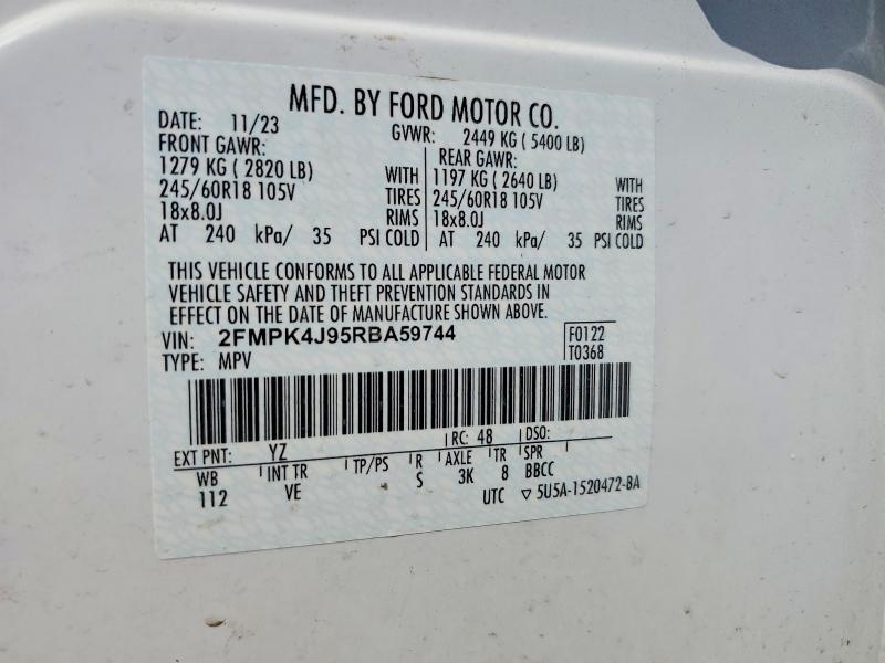Продаж на аукціоні авто 2024 Ford Edge, vin: 2FMPK4J95RBA59744, номер лоту: 48582976