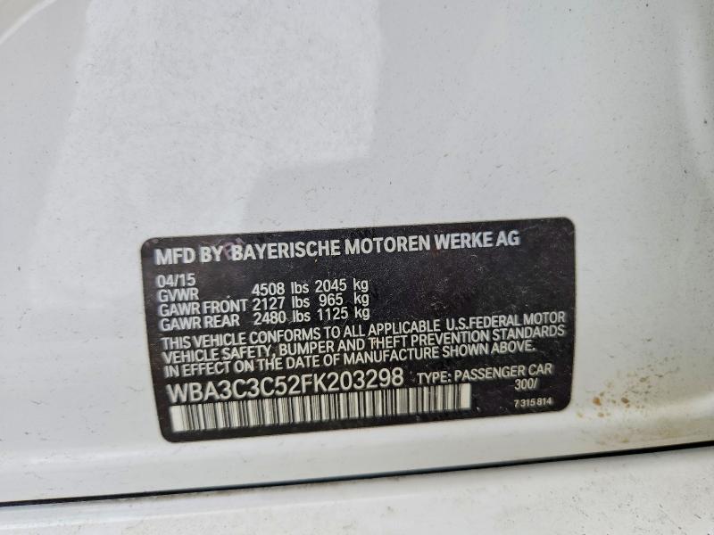 Продажа на аукционе авто 2015 Bmw 320, vin: WBA3C3C52FK203298, номер лота: 51590466
