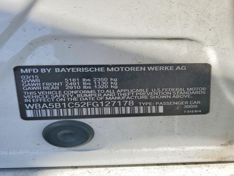 Aukcja sprzedaży 2015 Bmw 535, vin: WBA5B1C52FG127178, numer aukcji: 49665556