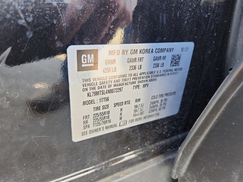 Продаж на аукціоні авто 2022 Chevrolet Trailblazer, vin: KL79MTSL4NB072297, номер лоту: 50820746