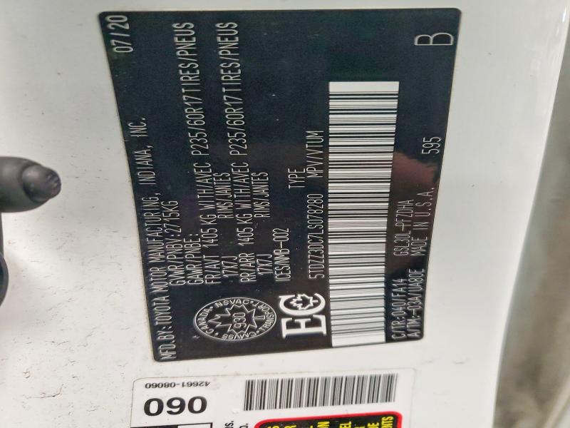 Продаж на аукціоні авто 2020 Toyota Sienna, vin: 5TDZZ3DC7LS078280, номер лоту: 46826816