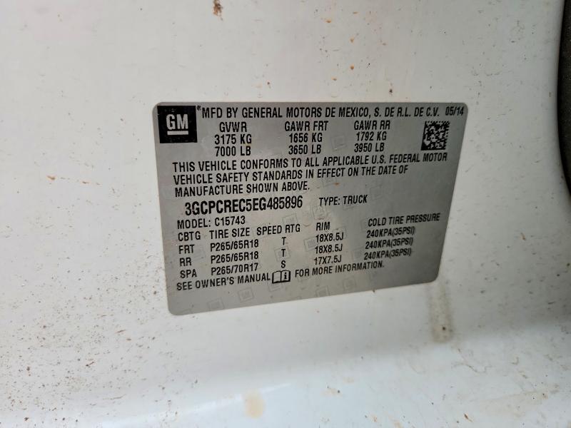 Продажа на аукционе авто 2014 Chevrolet Silverado, vin: 3GCPCREC5EG485896, номер лота: 51480726