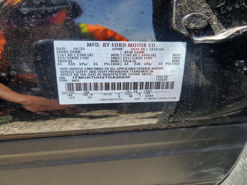 51418786 :رقم المزاد ، 1FMUK7HH2TGA26430 vin ، 2026 Ford Explorer مزاد بيع