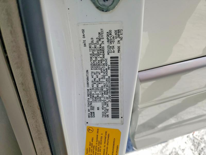 49382656 :رقم المزاد ، JTJGF10U220139598 vin ، 2002 Lexus Rx مزاد بيع