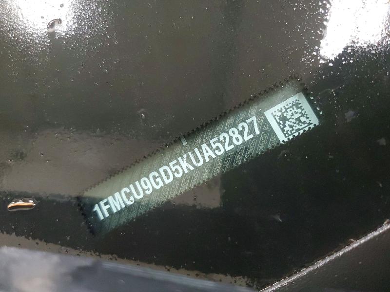 2019 Ford Escape მანქანა იყიდება აუქციონზე, vin: 1FMCU9GD5KUA52827, აუქციონის ნომერი: 51353146