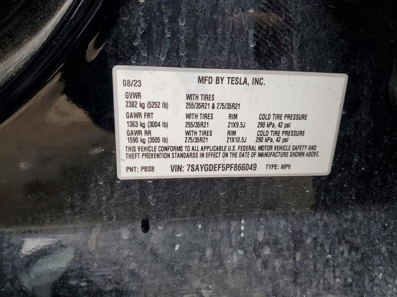 Продаж на аукціоні авто 2023 Tesla Model Y, vin: 7SAYGDEF5PF866049, номер лоту: 50816726