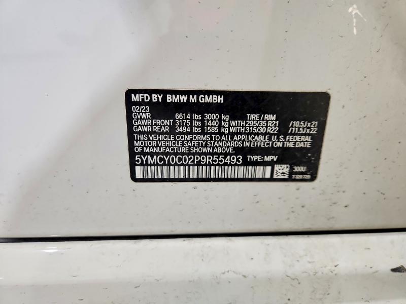 47527896 :رقم المزاد ، 5YMCY0C02P9R55493 vin ، 2023 Bmw X6 مزاد بيع