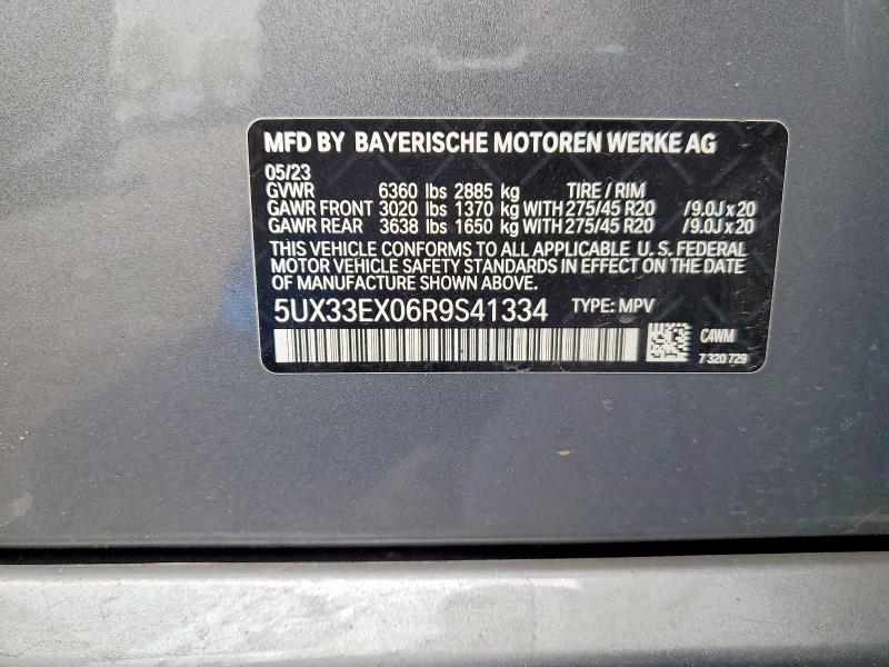 50908146 :رقم المزاد ، 5UX33EX06R9S41334 vin ، 2024 Bmw X6 مزاد بيع
