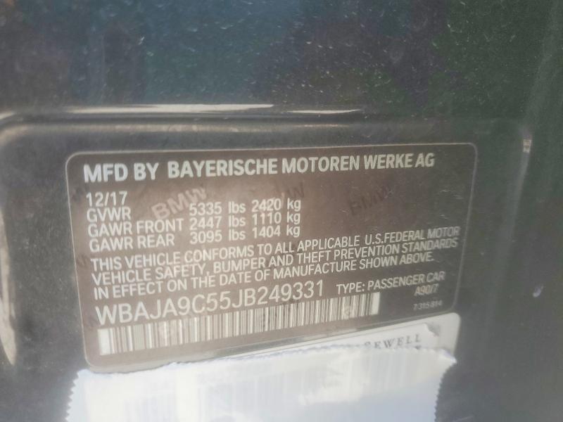 Aukcja sprzedaży 2018 Bmw 530e, vin: WBAJA9C55JB249331, numer aukcji: 45926436