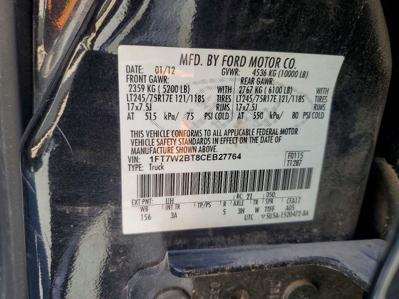 Продажа на аукционе авто 2012 Ford F250, vin: 1FT7W2BT8CEB27764, номер лота: 48707126