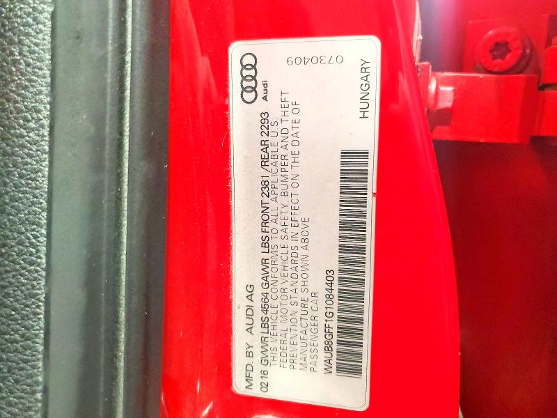 Продажа на аукционе авто 2016 Audi A3, vin: WAUB8GFF1G1084403, номер лота: 49475506