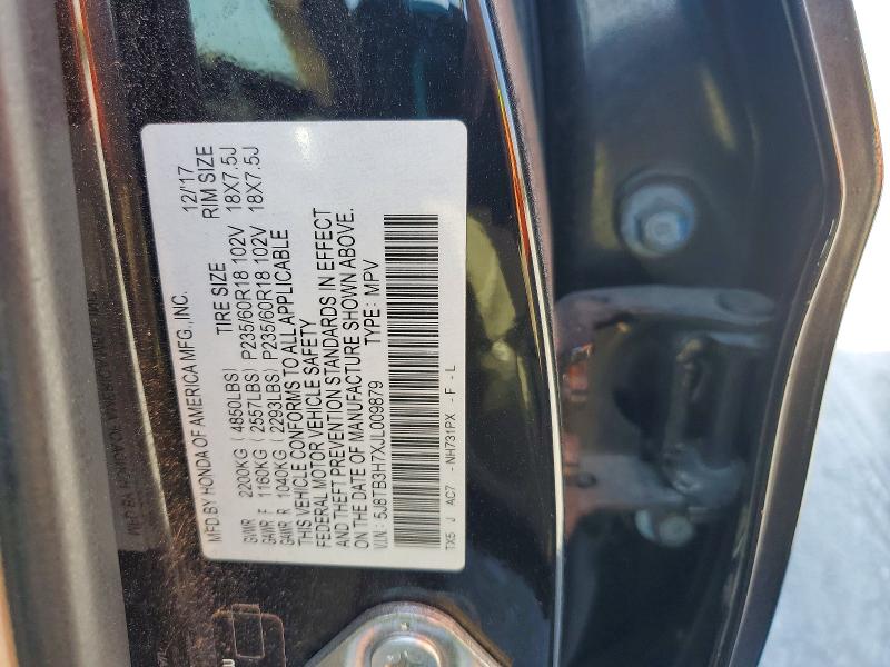 Auction sale of the 2018 Acura Rdx, vin: 5J8TB3H7XJL009879, lot number: 48247086