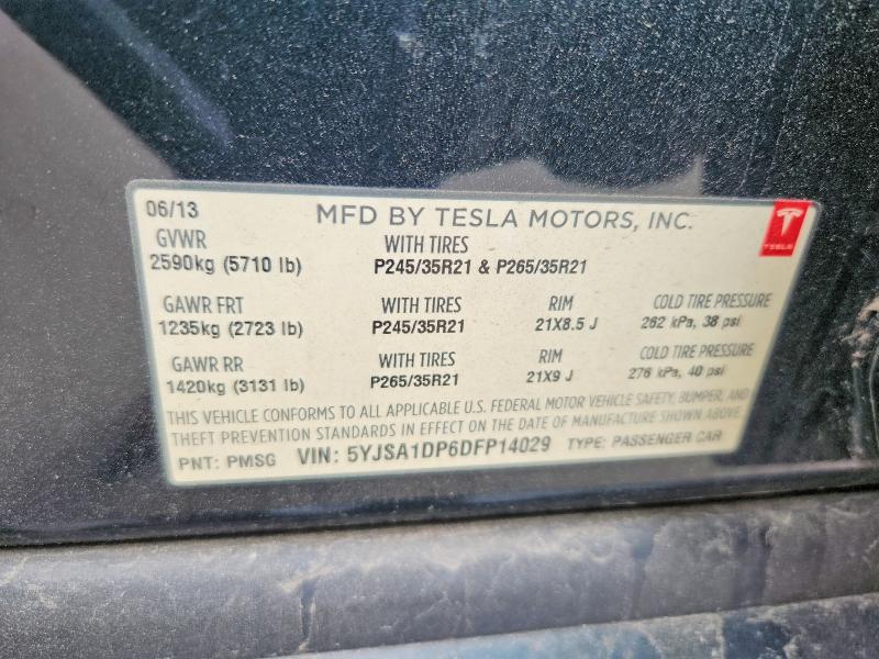 Продажа на аукционе авто 2013 Tesla Model S, vin: 5YJSA1DP6DFP14029, номер лота: 51116666