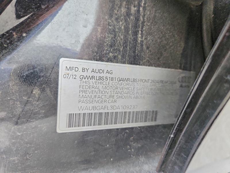 Aukcja sprzedaży 2013 Audi S4, vin: WAUBGAFL3DA109237, numer aukcji: 51768556