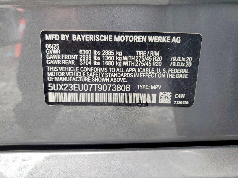 Aukcja sprzedaży 2026 Bmw X5, vin: 5UX23EU07T9073808, numer aukcji: 50271476