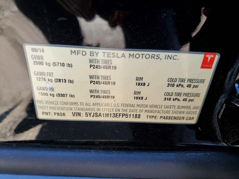 Aukcja sprzedaży 2014 Tesla Model S, vin: 5YJSA1H13EFP51188, numer aukcji: 49543256