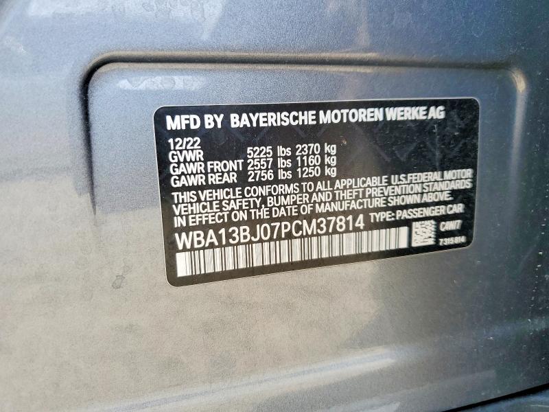 Aukcja sprzedaży 2023 Bmw 530, vin: WBA13BJ07PCM37814, numer aukcji: 48447926