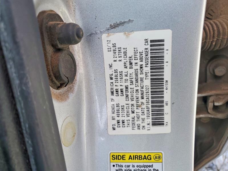 48311676 :رقم المزاد ، 19UUA8F56CA026327 vin ، 2012 Acura Tl مزاد بيع