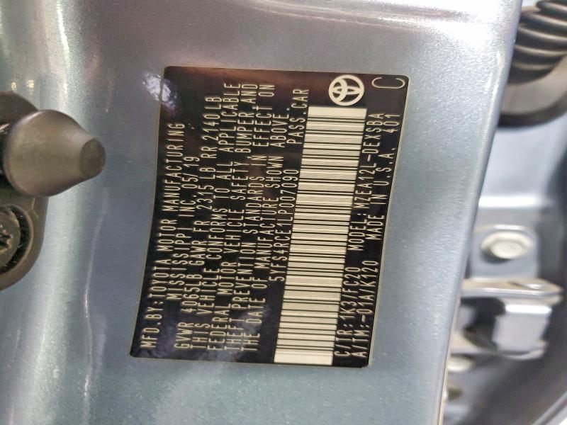 50955126 :رقم المزاد ، 5YFS4RCE1LP007090 vin ، 2020 Toyota Corolla مزاد بيع