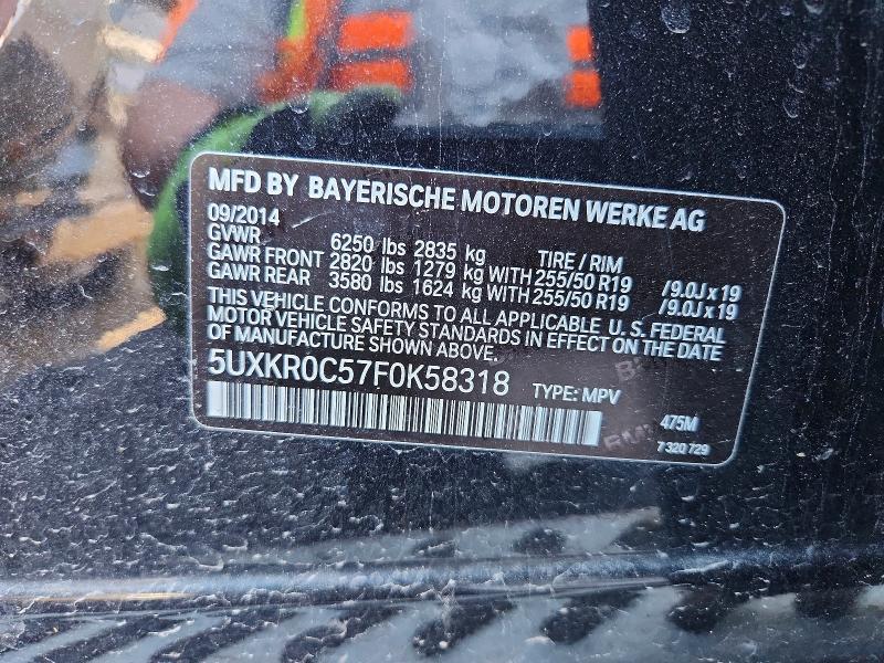 Продаж на аукціоні авто 2015 Bmw X5, vin: 5UXKR0C57F0K58318, номер лоту: 51013276