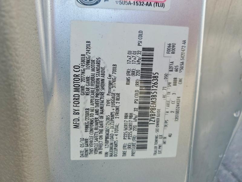 Продаж на аукціоні авто 2011 Ford Mustang, vin: 1ZVBP8EM3B5126385, номер лоту: 51175446