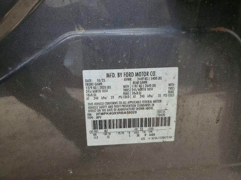 Aukcja sprzedaży 2024 Ford Edge, vin: 2FMPK4G93RBA58020, numer aukcji: 49505386