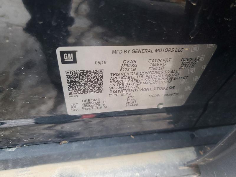 Aukcja sprzedaży 2019 Chevrolet Traverse, vin: 1GNERHKW8KJ309196, numer aukcji: 51707586