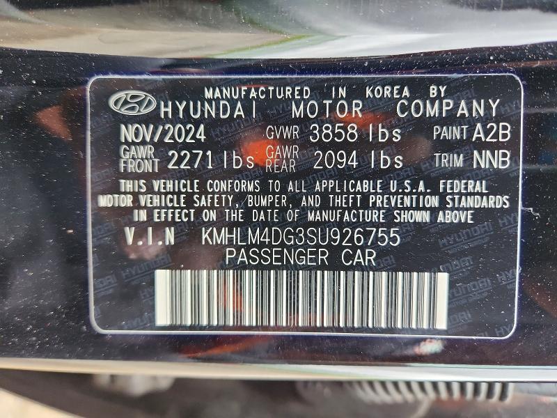 2025 Hyundai Elantra მანქანა იყიდება აუქციონზე, vin: KMHLM4DG3SU926755, აუქციონის ნომერი: 51161126