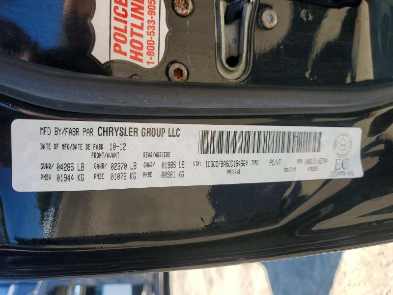 2013 Dodge Dart მანქანა იყიდება აუქციონზე, vin: 1C3CDFBA6DD184664, აუქციონის ნომერი: 50467216