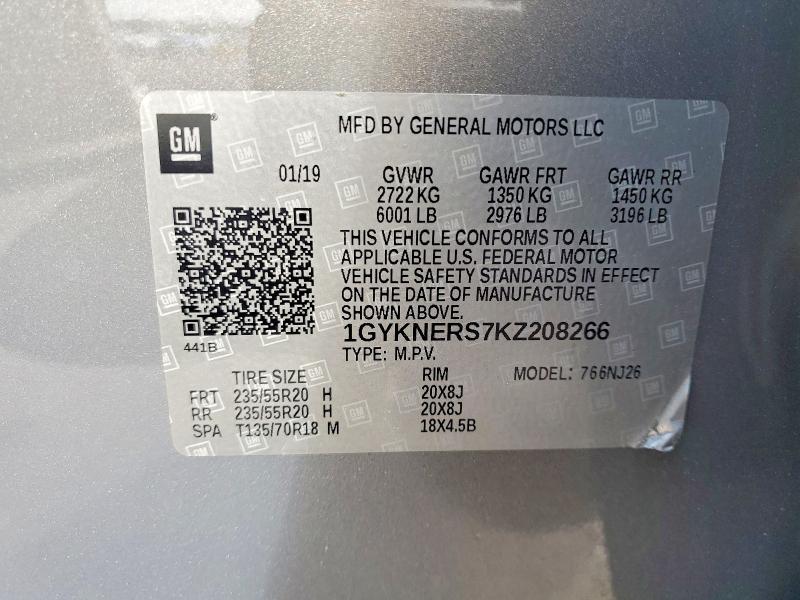 Aukcja sprzedaży 2019 Cadillac Xt5, vin: 1GYKNERS7KZ208266, numer aukcji: 49414466