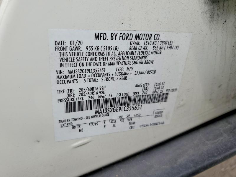 Aukcja sprzedaży 2020 Ford Ecosport, vin: MAJ3S2GE9LC355651, numer aukcji: 48200396