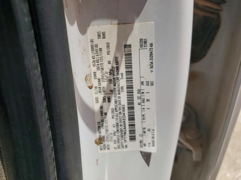 2019 Ford F250 მანქანა იყიდება აუქციონზე, vin: 1FT7W2A66KED41663, აუქციონის ნომერი: 50283046