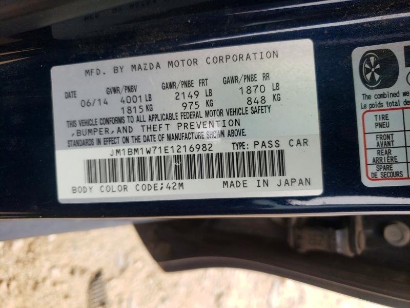 Продаж на аукціоні авто 2014 Mazda 3, vin: JM1BM1W71E1216982, номер лоту: 51750596