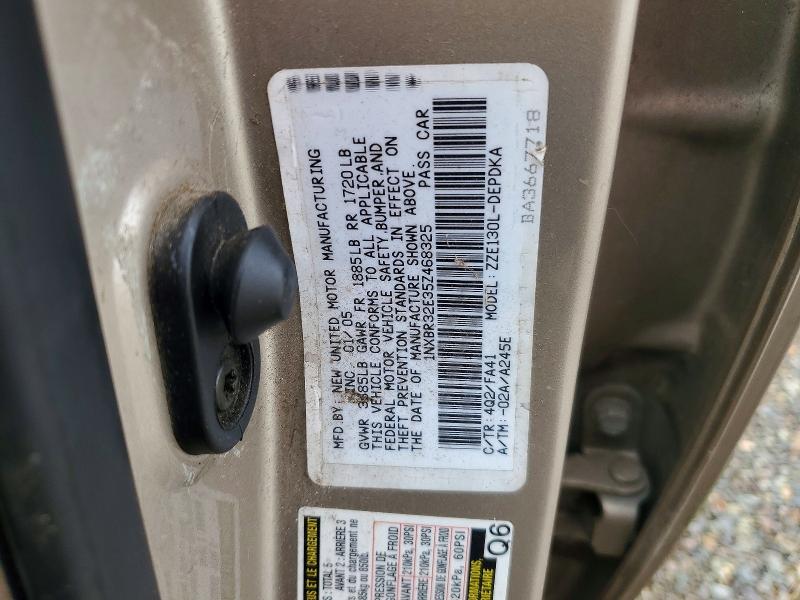 50671396 :رقم المزاد ، 1NXBR32E35Z468325 vin ، 2005 Toyota Corolla مزاد بيع