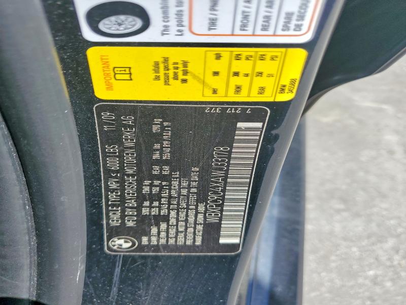 50716826 :رقم المزاد ، WBXPC9C4XAWJ33178 vin ، 2010 Bmw X3 مزاد بيع
