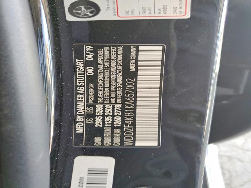 Продаж на аукціоні авто 2019 Mercedes-benz E, vin: WDDZF4KB1KA657002, номер лоту: 51542526