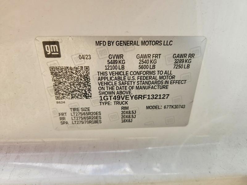 Продажа на аукционе авто 2024 Gmc Sierra, vin: 1GT49VEY6RF132127, номер лота: 50157616