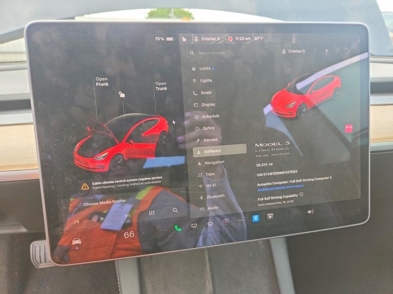 Продажа на аукционе авто 2021 Tesla Model 3, vin: 5YJ3E1EB9MF037053, номер лота: 51273346