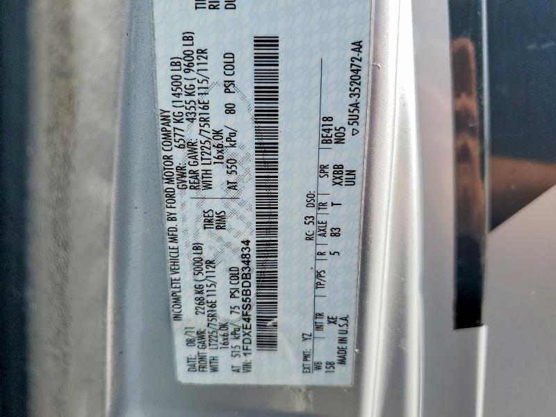 2011 Ford E450 მანქანა იყიდება აუქციონზე, vin: 1FDXE4FS5BDB34834, აუქციონის ნომერი: 51465256