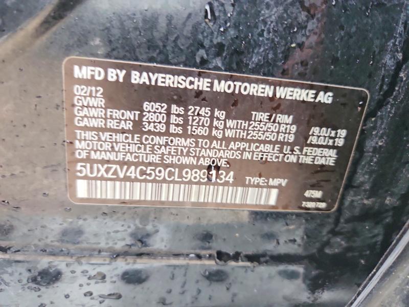 Продаж на аукціоні авто 2012 Bmw X5, vin: 5UXZV4C59CL989134, номер лоту: 50644236