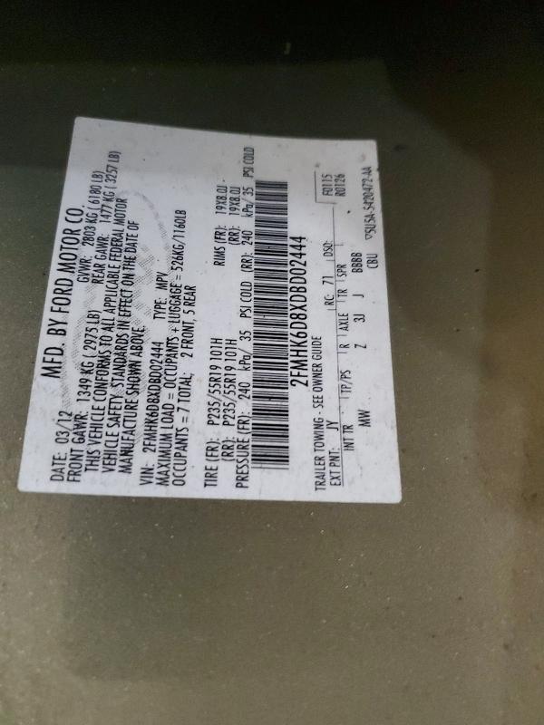 Продаж на аукціоні авто 2013 Ford Flex, vin: 2FMHK6D8XDBD02444, номер лоту: 51073946
