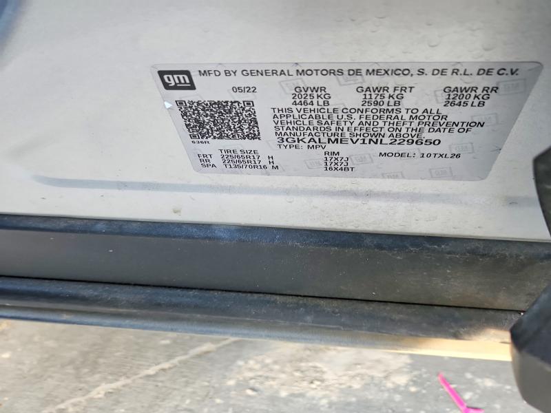 50418386 :رقم المزاد ، 3GKALMEV1NL229650 vin ، 2022 Gmc Terrain مزاد بيع