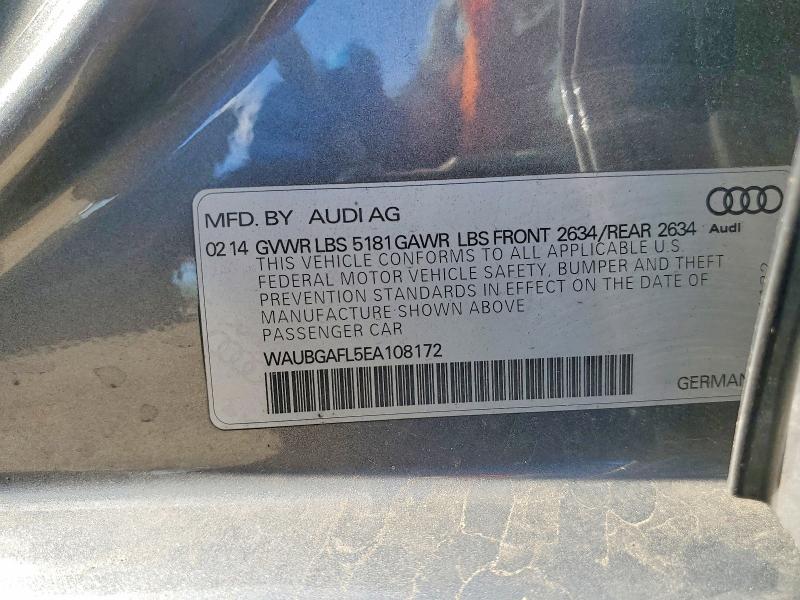 Продажа на аукционе авто 2014 Audi S4, vin: WAUBGAFL5EA108172, номер лота: 50783566