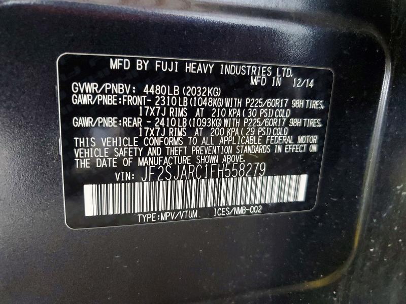 Aukcja sprzedaży 2015 Subaru Forester, vin: JF2SJARC1FH558279, numer aukcji: 51253606