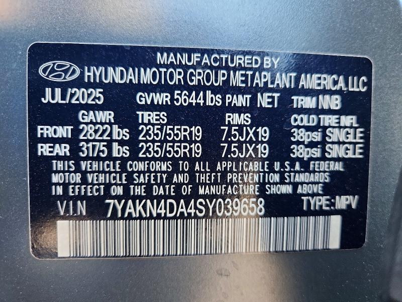 Продажа на аукционе авто 2025 Hyundai Ioniq 5, vin: 7YAKN4DA4SY039658, номер лота: 51696616