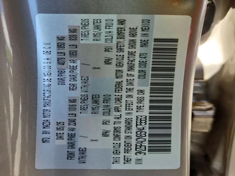 Aukcja sprzedaży 2025 Mazda 3, vin: 3MZBPACM8SM475563, numer aukcji: 51411646
