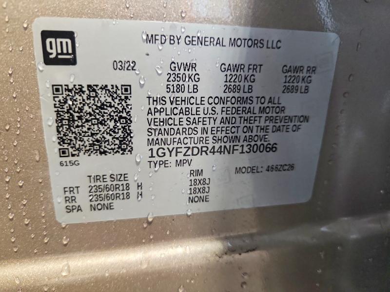 Auction sale of the 2022 Cadillac Xt4, vin: 1GYFZDR44NF130066, lot number: 51753536